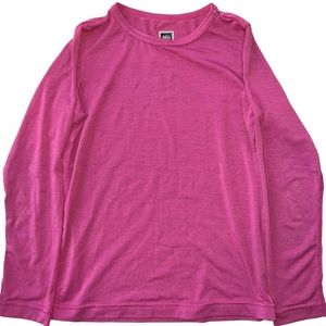 REI pink base layer long underwear shirt size 8